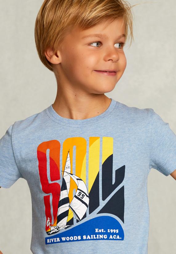 River Woods Normal Fit Basic T-shirt Dk Victoria Mix