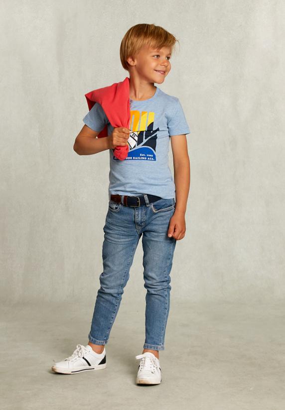 River Woods Normal Fit Basic T-shirt Dk Victoria Mix