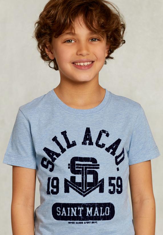 River Woods Normal Fit Basic T-shirt Dk Victoria Mix