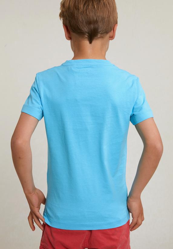 River Woods Normal Fit Basic T-shirt Korte Mouwen Acqua