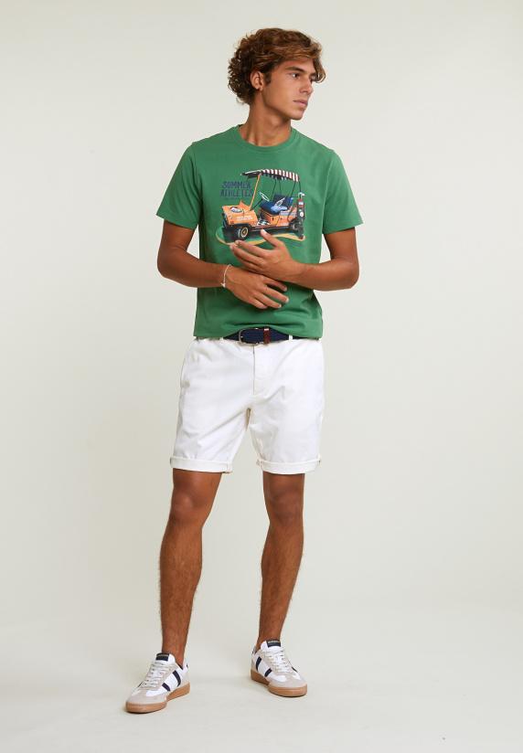 River Woods Normal Fit Basic T-shirt Korte Mouwen Belize Green