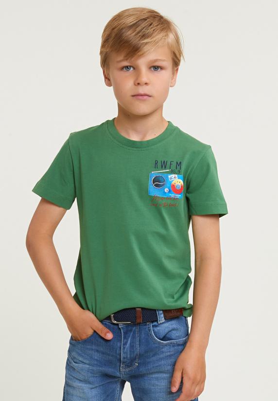 river woods Normal fit basic T-shirt korte mouwen belize green