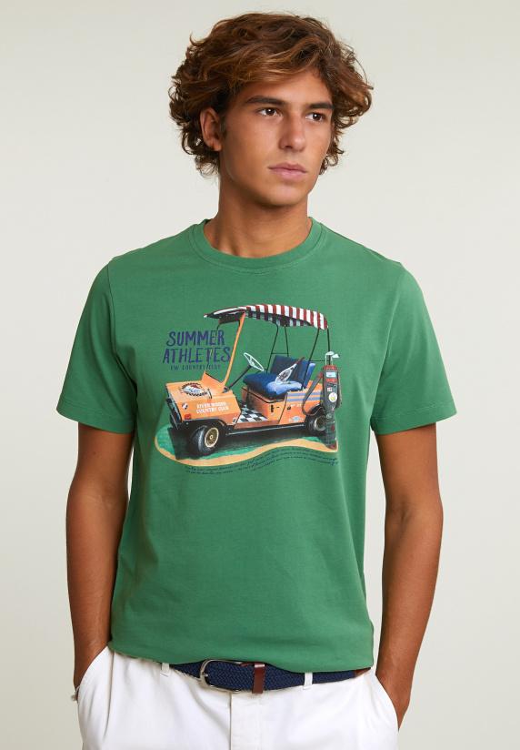 river woods Normal fit basic T-shirt korte mouwen belize green