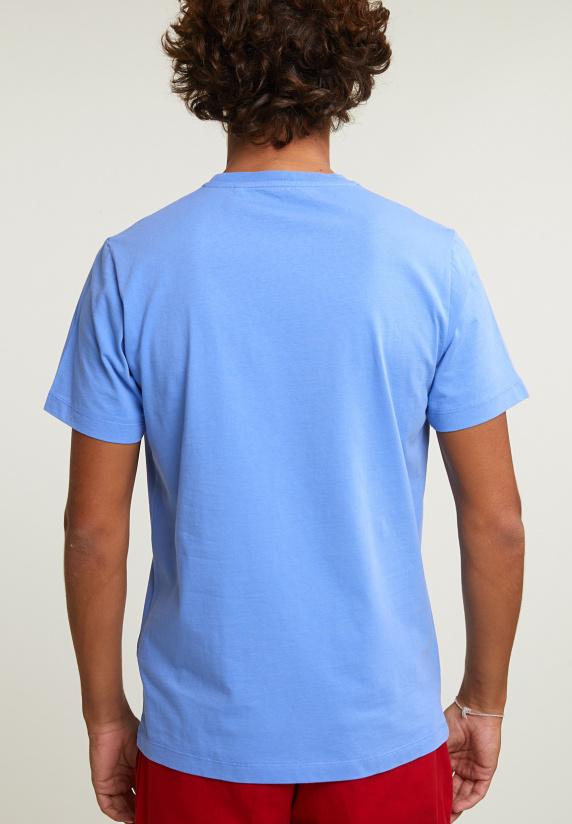River Woods Normal Fit Basic T-shirt Korte Mouwen Caribbean Blue