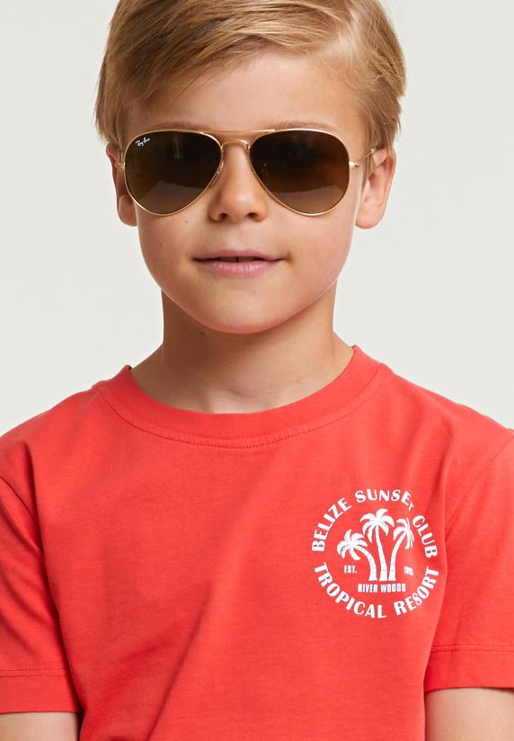 River Woods Normal Fit Basic T-shirt Korte Mouwen Cornell Red