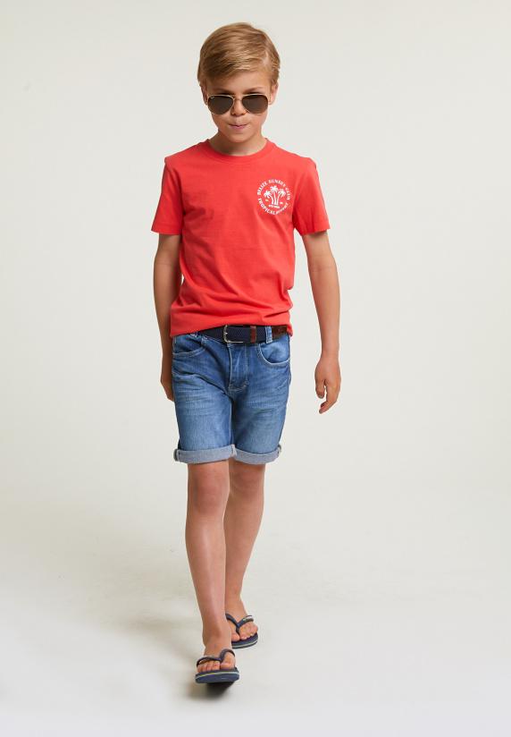 River Woods Normal Fit Basic T-shirt Korte Mouwen Cornell Red