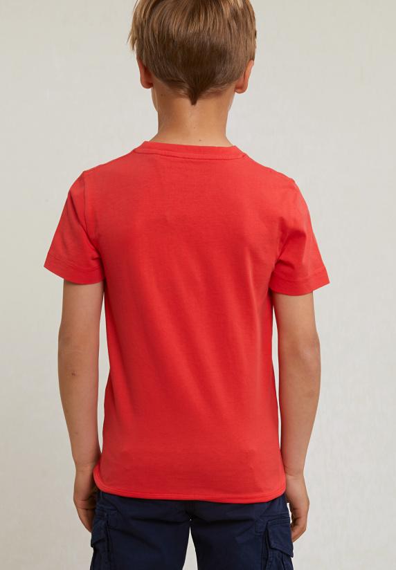 River Woods Normal Fit Basic T-shirt Korte Mouwen Cornell Red