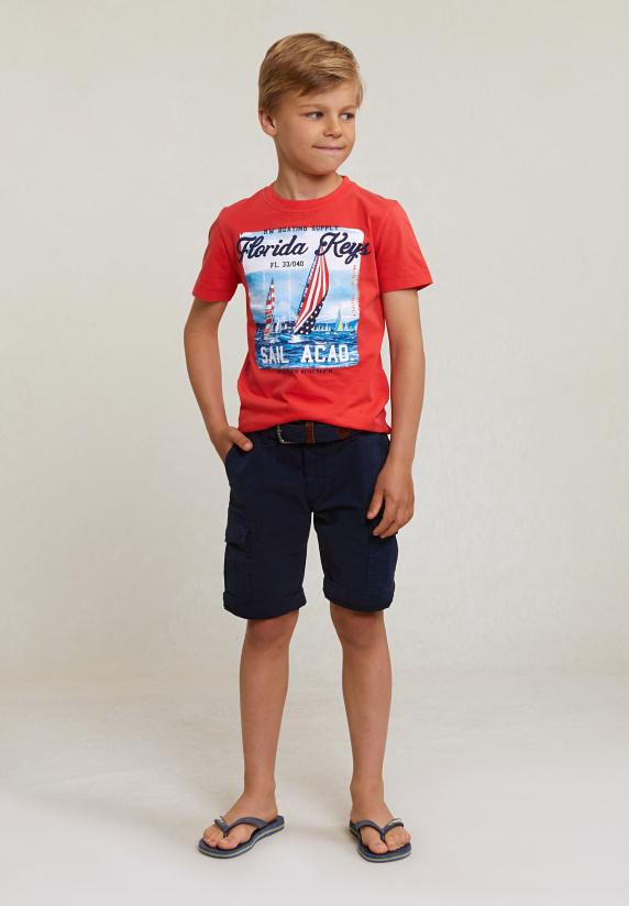 River Woods Normal Fit Basic T-shirt Korte Mouwen Cornell Red