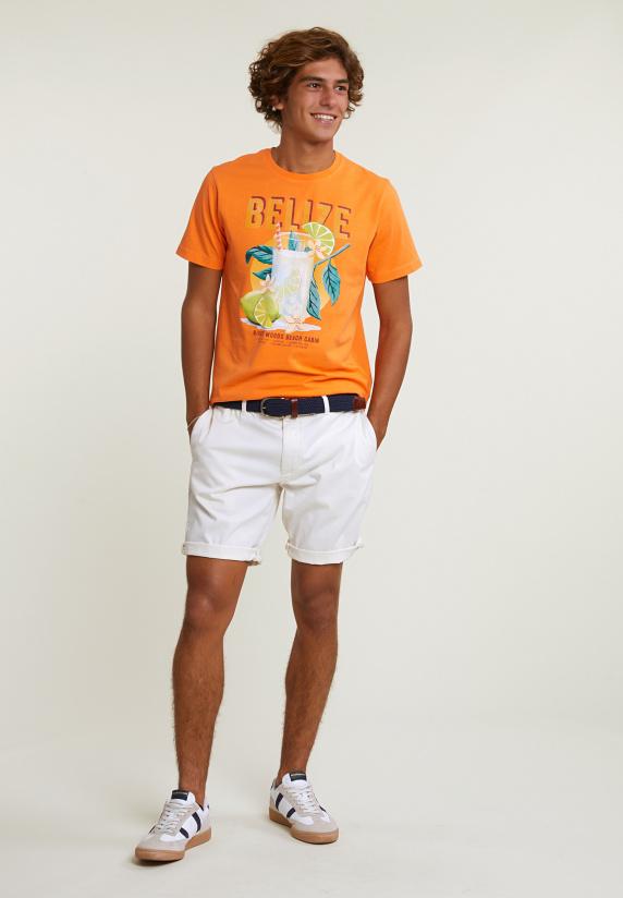 River Woods Normal Fit Basic T-shirt Korte Mouwen Electric Orange