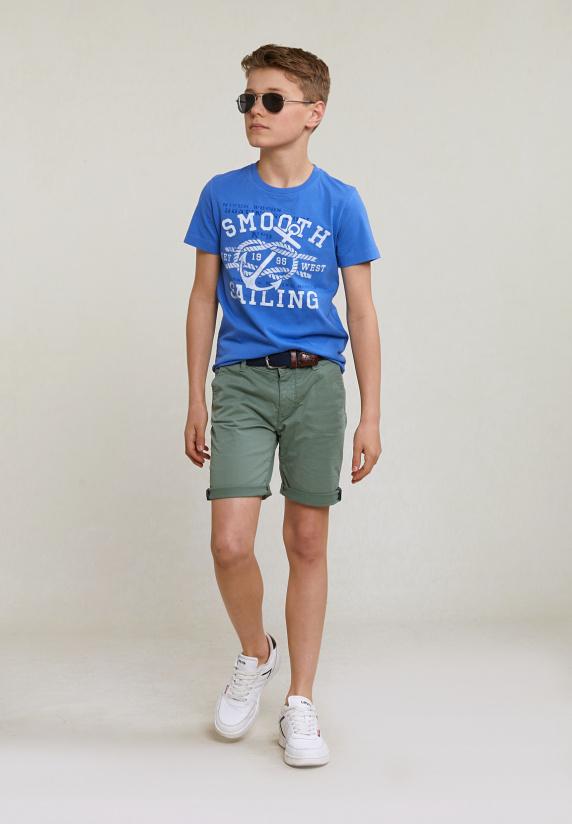 River Woods Normal Fit Basic T-shirt Korte Mouwen Evening Blue