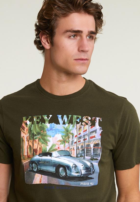 River Woods Normal Fit Basic T-shirt Korte Mouwen Forest Mix