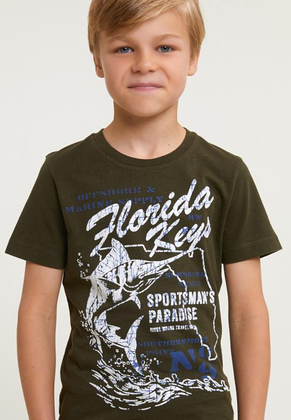 River Woods Normal Fit Basic T-shirt Korte Mouwen Forest Mix