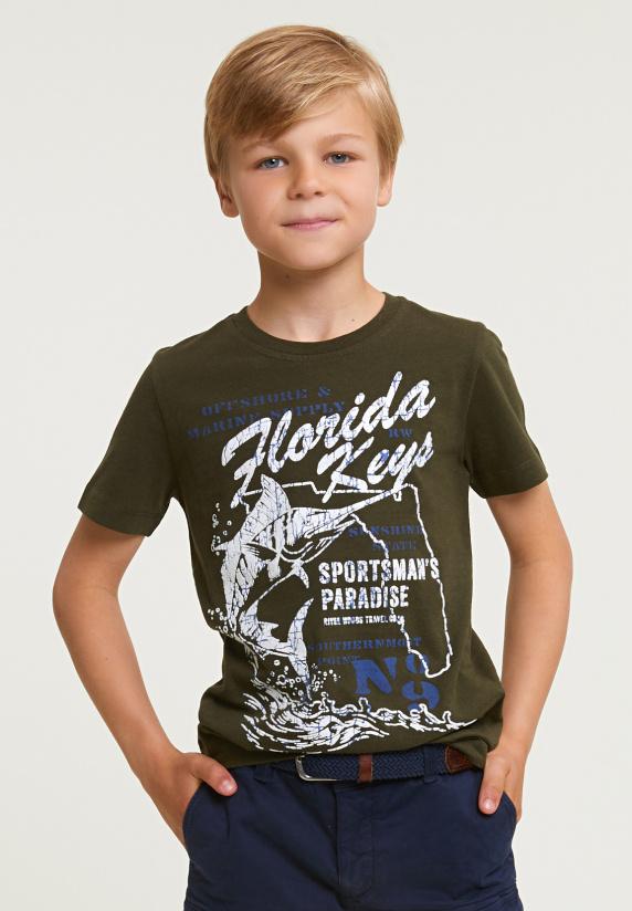 river woods Normal fit basic T-shirt korte mouwen forest mix