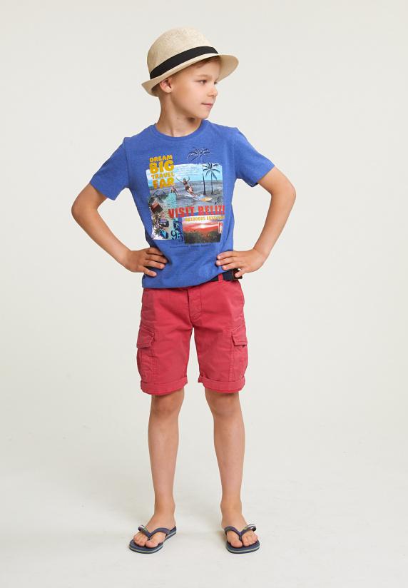 River Woods Normal Fit Basic T-shirt Korte Mouwen Hamptons Blue Mix