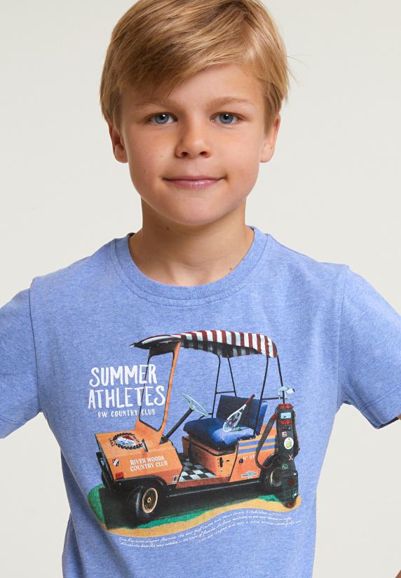 River Woods Normal Fit Basic T-shirt Korte Mouwen Hamptons Blue