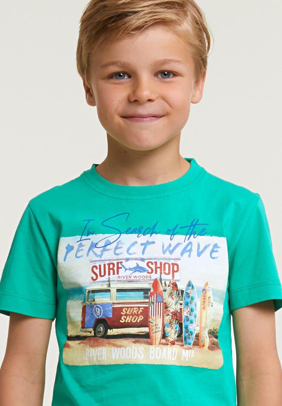 River Woods Normal Fit Basic T-shirt Korte Mouwen Jungle