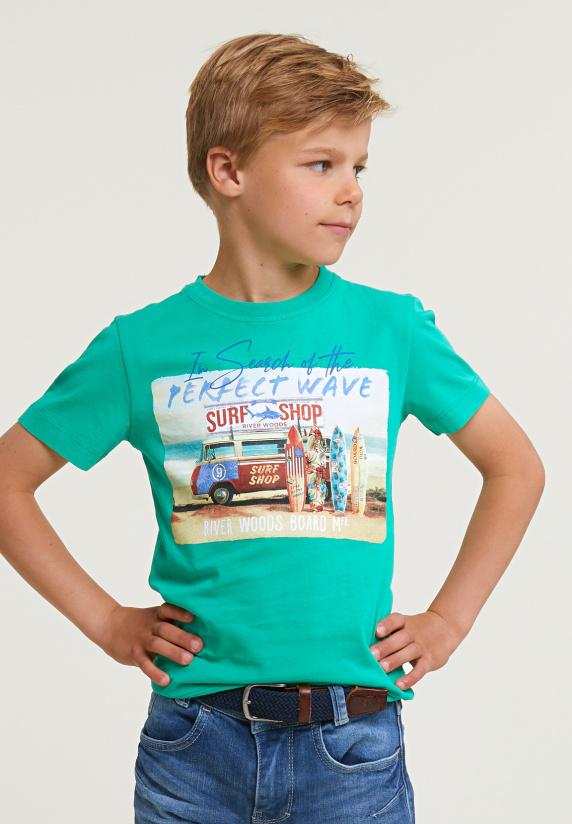 River Woods Normal Fit Basic T-shirt Korte Mouwen Jungle