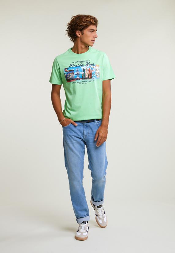 River Woods Normal Fit Basic T-shirt Korte Mouwen Mojito