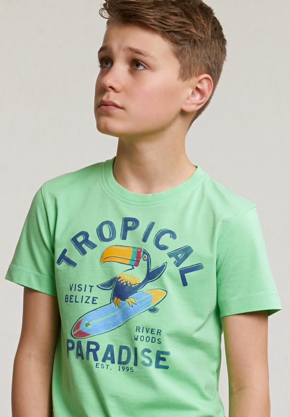 River Woods Normal Fit Basic T-shirt Korte Mouwen Mojito