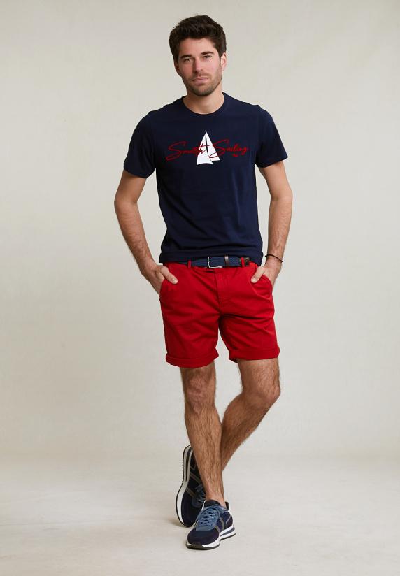 River Woods Normal Fit Basic T-shirt Korte Mouwen Navy