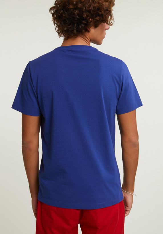 River Woods Normal Fit Basic T-shirt Korte Mouwen Royal Blue
