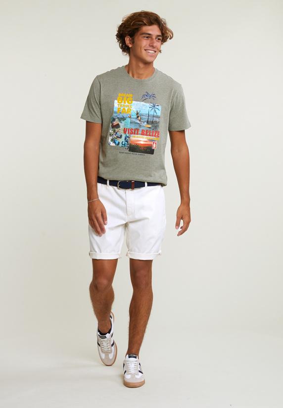 River Woods Normal Fit Basic T-shirt Korte Mouwen Safari Mix
