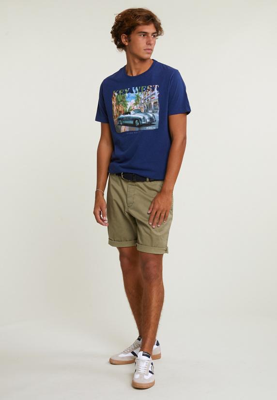 River Woods Normal Fit Basic T-shirt Korte Mouwen Saphire Mix