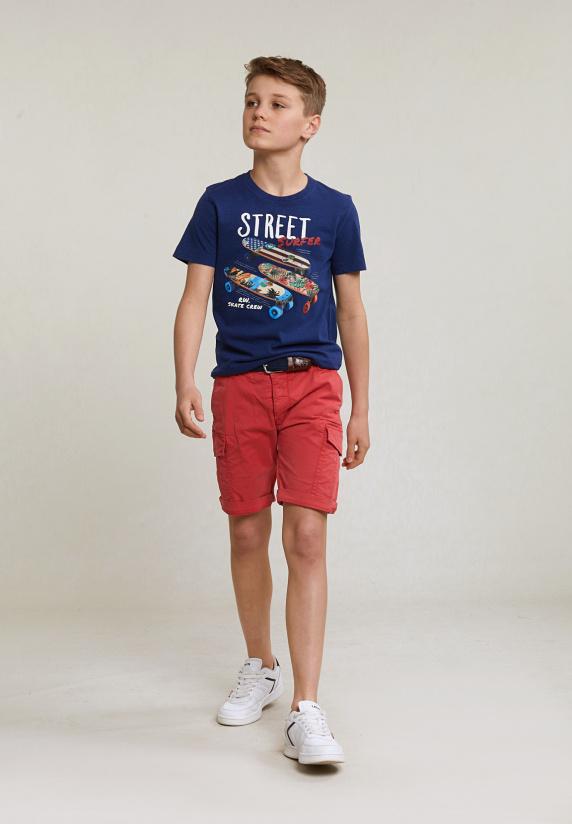 River Woods Normal Fit Basic T-shirt Korte Mouwen Saphire Mix