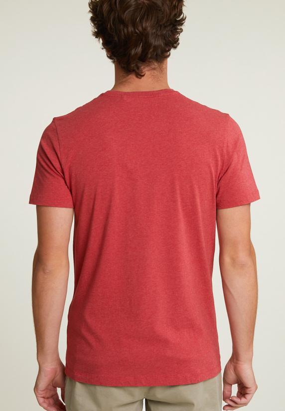 River Woods Normal Fit Basic T-shirt Korte Mouwen Scarlet Mix