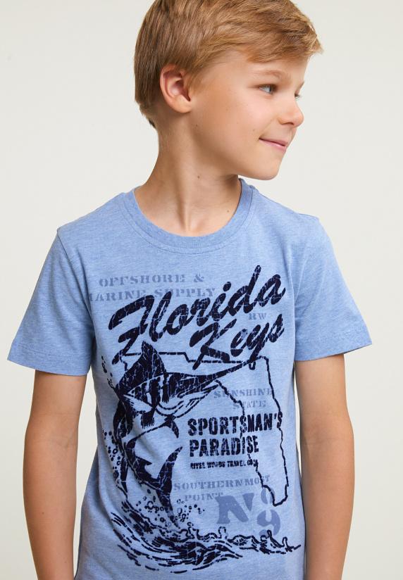 River Woods Normal Fit Basic T-shirt Korte Mouwen Seashore Mix