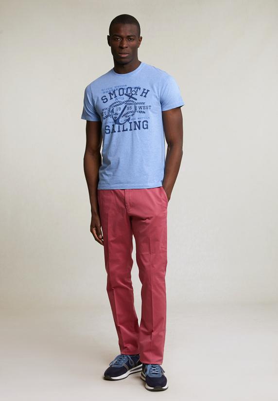 River Woods Normal Fit Basic T-shirt Korte Mouwen Seashore Mix