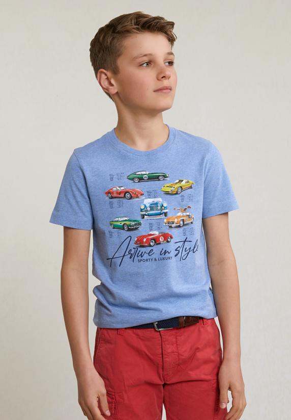 River Woods Normal Fit Basic T-shirt Korte Mouwen Seashore Mix