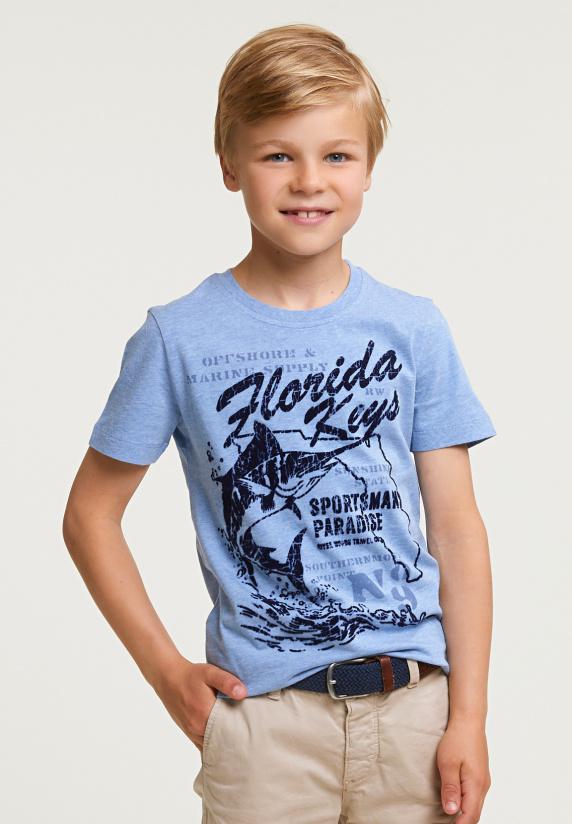 river woods Normal fit basic T-shirt korte mouwen seashore mix