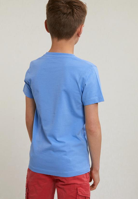 River Woods Normal Fit Basic T-shirt Korte Mouwen Sky