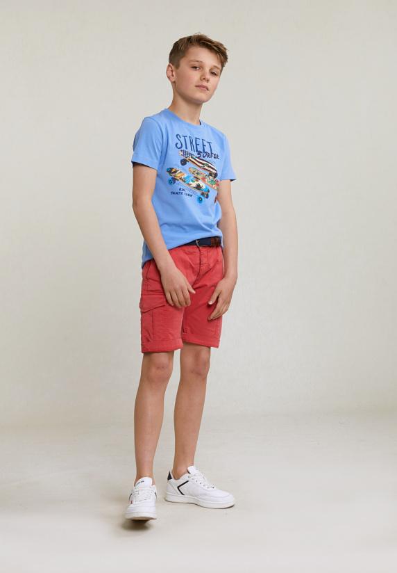 River Woods Normal Fit Basic T-shirt Korte Mouwen Sky