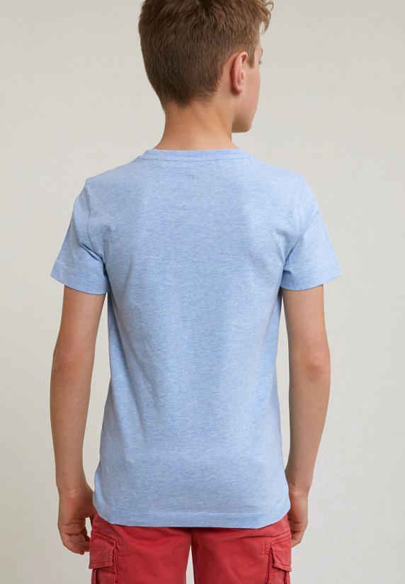 River Woods Normal Fit Basic T-shirt Korte Mouwen Sky Mix