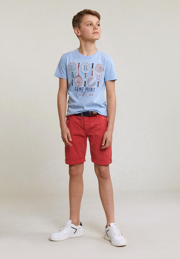 River Woods Normal Fit Basic T-shirt Korte Mouwen Sky Mix