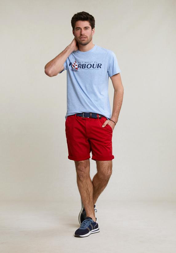 River Woods Normal Fit Basic T-shirt Korte Mouwen Sky Mix