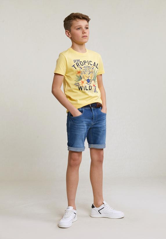 River Woods Normal Fit Basic T-shirt Korte Mouwen Sun Flower