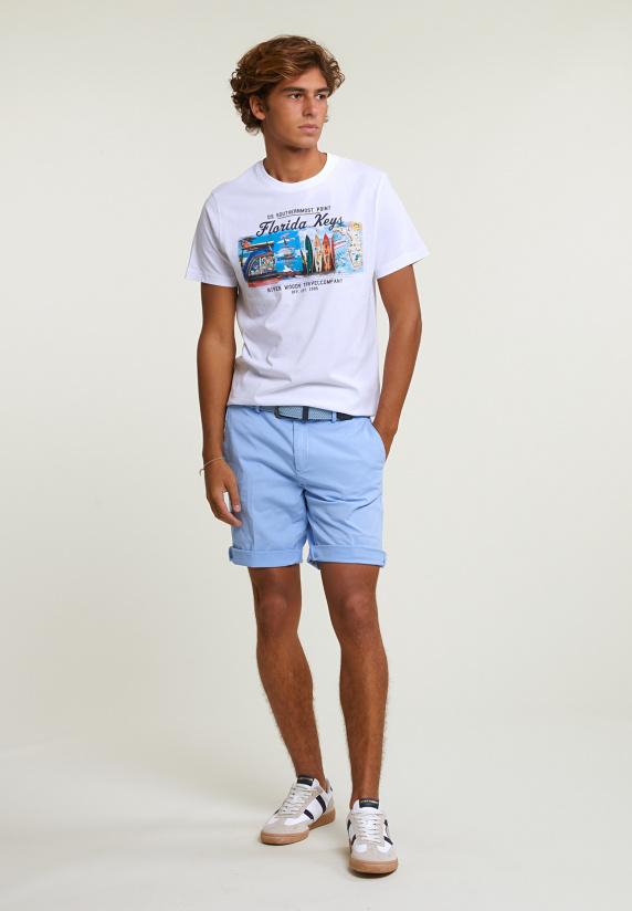 River Woods Normal Fit Basic T-shirt Korte Mouwen White