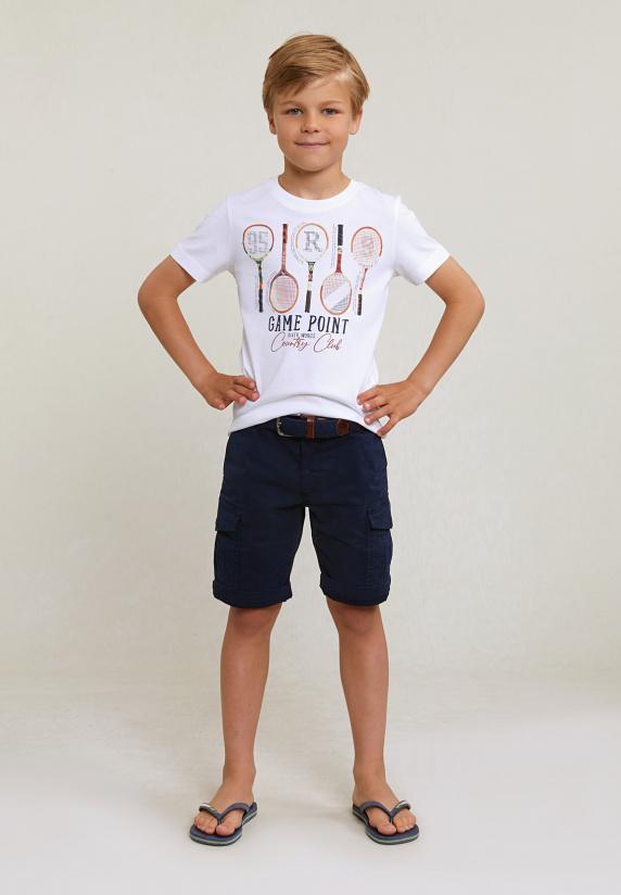 River Woods Normal Fit Basic T-shirt Korte Mouwen Wit