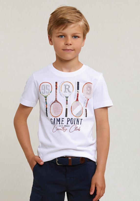 River Woods Normal Fit Basic T-shirt Korte Mouwen Wit