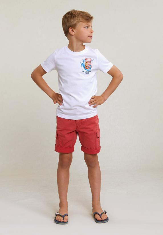 River Woods Normal Fit Basic T-shirt Korte Mouwen Wit