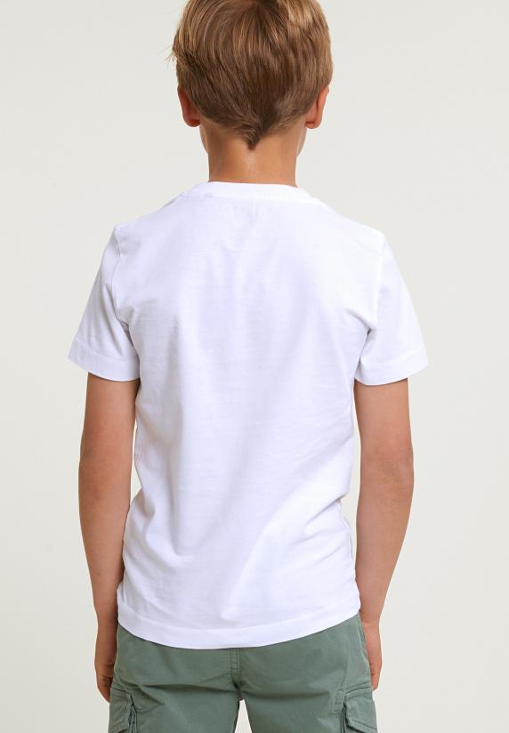 River Woods Normal Fit Basic T-shirt Korte Mouwen Wit
