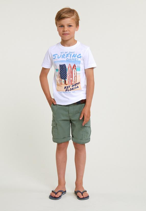 River Woods Normal Fit Basic T-shirt Korte Mouwen Wit