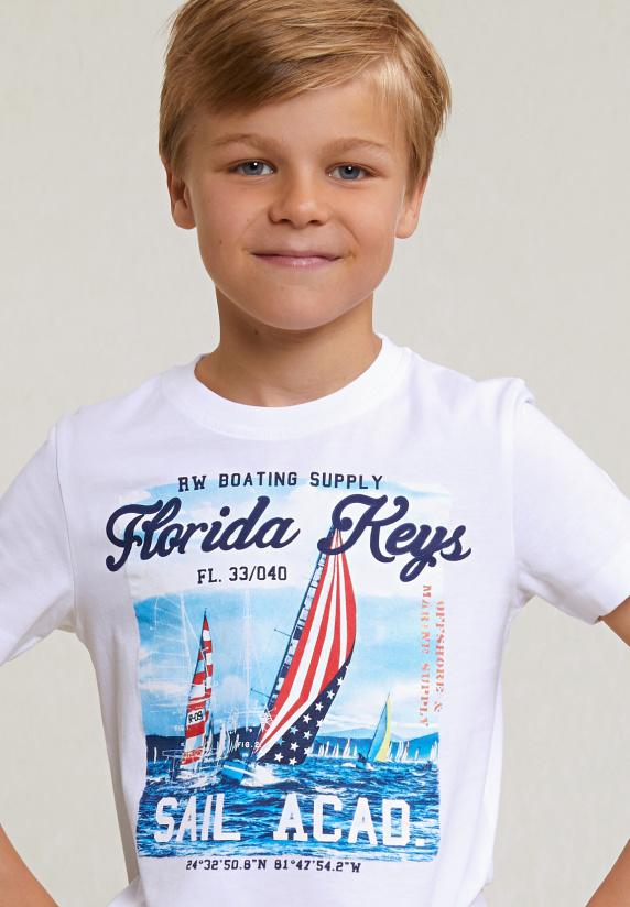 River Woods Normal Fit Basic T-shirt Korte Mouwen Wit