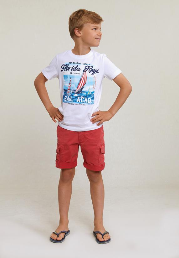 River Woods Normal Fit Basic T-shirt Korte Mouwen Wit