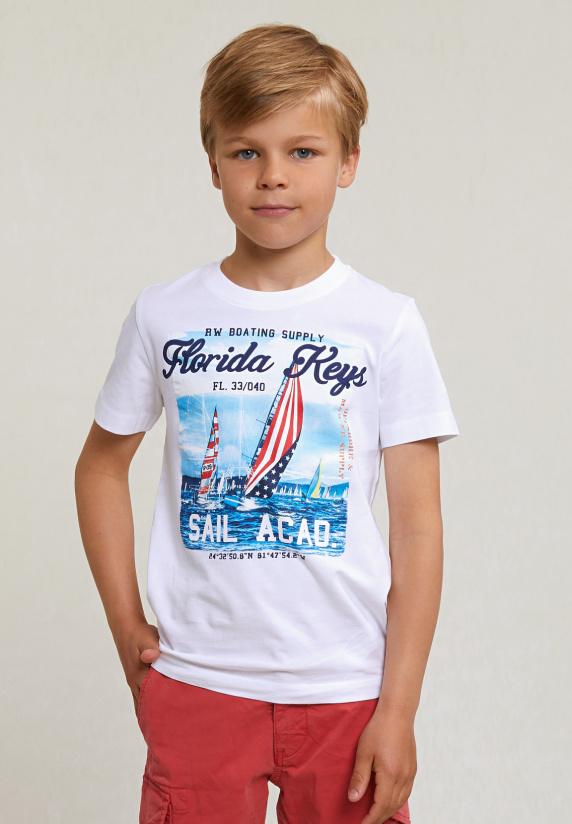 River Woods Normal Fit Basic T-shirt Korte Mouwen Wit