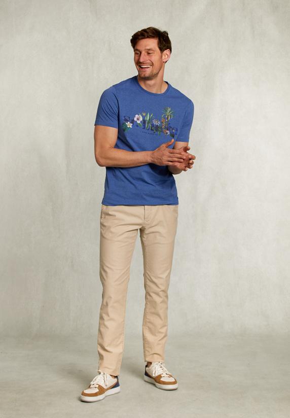 River Woods Normal Fit Basic T-shirt Wallstreet Mix