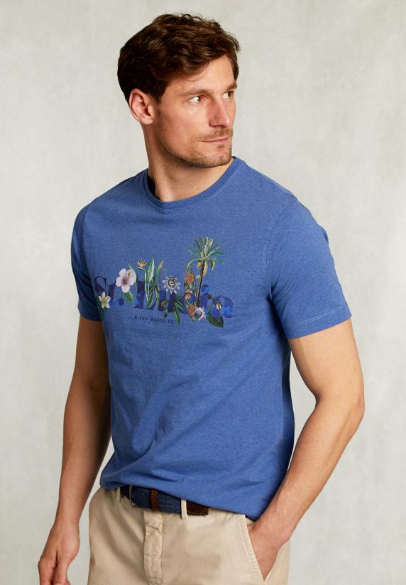 river woods Normal fit basic T-shirt wallstreet mix